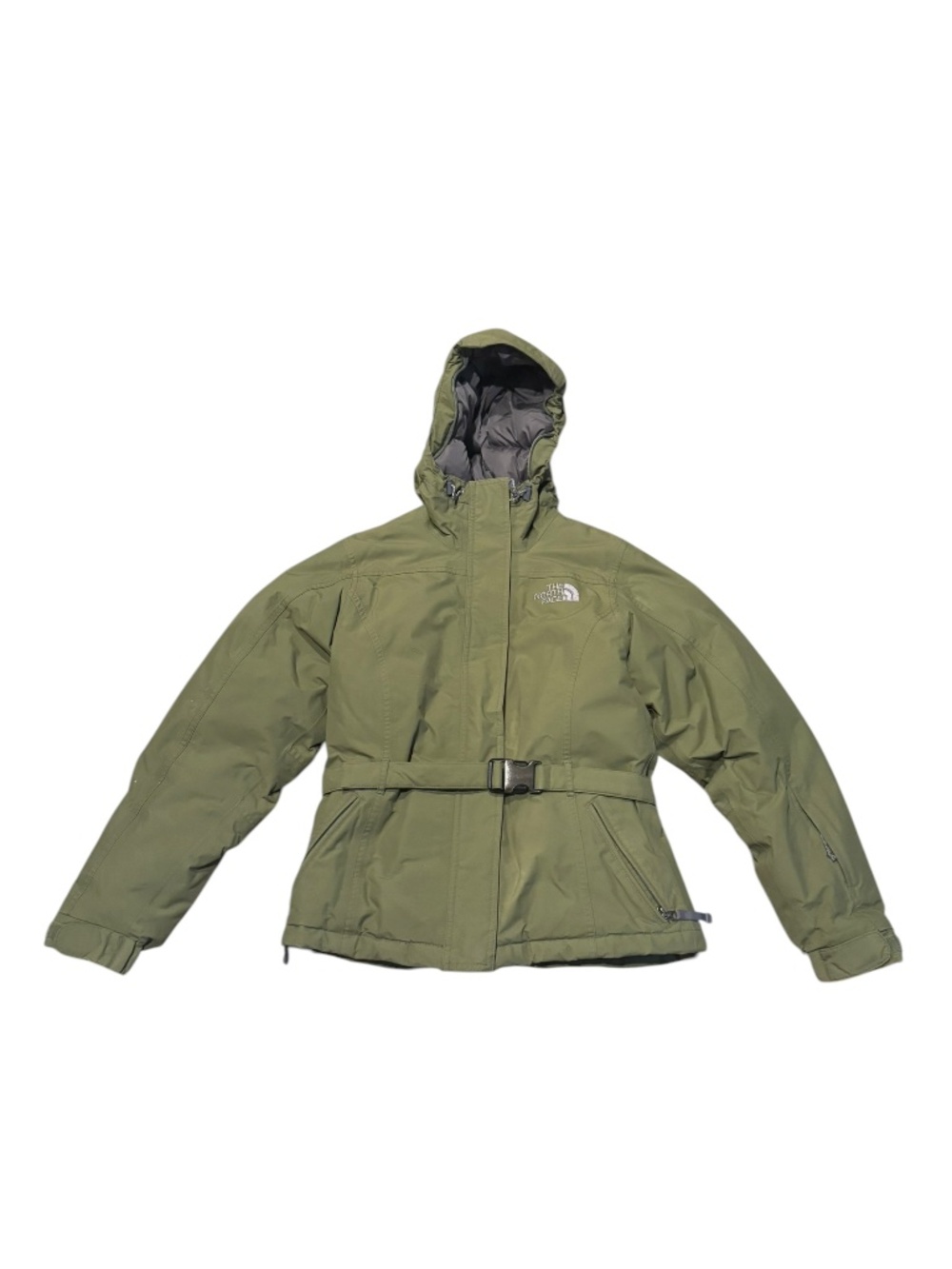 THE NORTH FACE Womens HyVent Olive Goose Down Insulated Parka Winter Coat xs